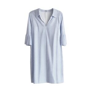 Lilly Pulitzer Ginger Dress 12 Blue Peri Stripe White Clip Dots NWT MSRP $178